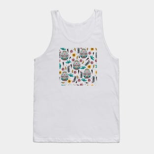 Easter seamless pattern with eggs and flowers. Tank Top